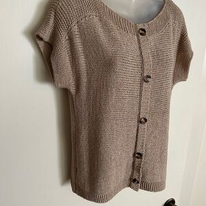 NWT Cable & Gauge Beige Knit Sweater Sz M